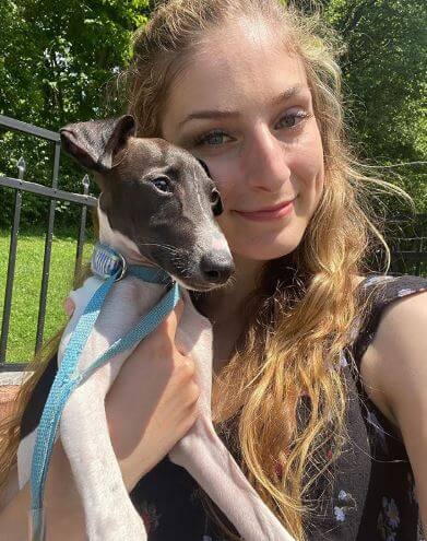 Devyn Pulisic with her dog Fynley.